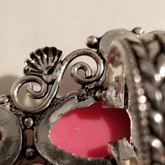 *Vintage Red Goddess, Garnet Silver Ring - Picture 6 of 7